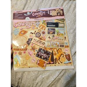 NIP Creative Imaginations Cowgirl 12x12 Scrapbooking Page Kit - New, sealed.